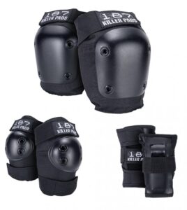 187 KILLER PADS Adult Six Pack Set Black