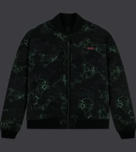 DOLLY NOIRE Rayquaza Pattern Bomber Black