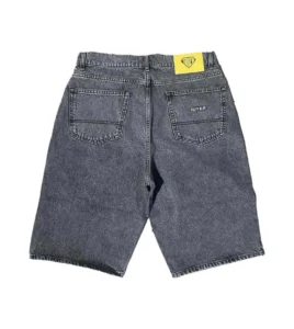 IUTER Baggy Denim Shorts Grey Bleach