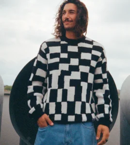VOLCOM Carrau Sweater Checked Black