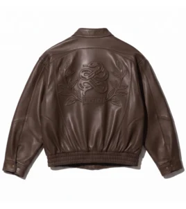 VERTERE Mercy Faux Leather Jacket Vintage Brown