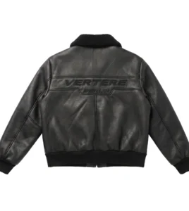 VERTERE Sector Faux Leather Jacket Black