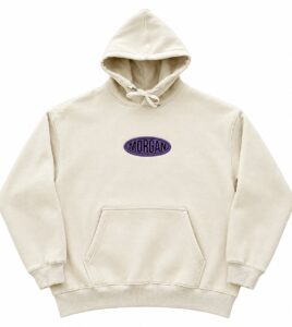 MORGAN Oval Logo Hoodie Natural Unisex