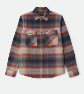 BRIXTON Camicia Bowery Flannel Multi Shadow